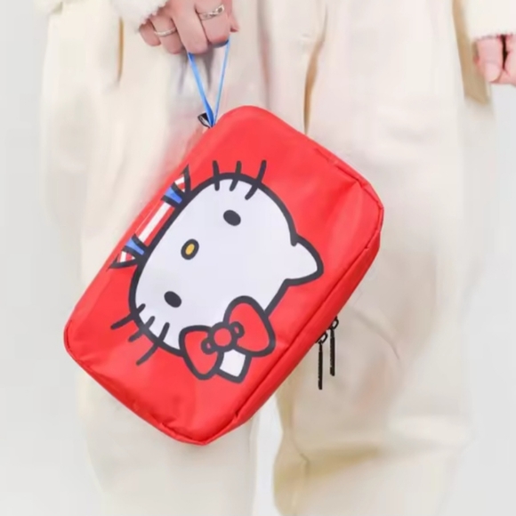 Hello Kitty Bags Cute Red Packing Cube Travel Bag Toiletry Bag - Picture 7 of 11